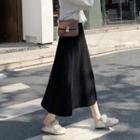 Plain Knitted Maxi Skirt