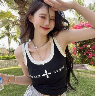 Crisscross Print Tank Top