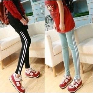 Skinny Striped Stretch Pants