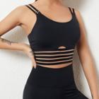 Striped Sports Cropped Camisole Top