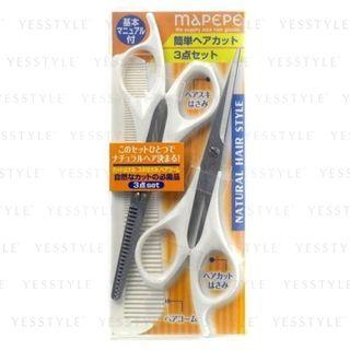 Mapepe - Natural Hair Style Easy Hair Cut Set: Cutting Comb + Hair Thinning Scissor + Hair Scossor 3 Pcs