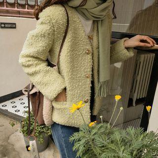 V-neck Boucle Jacket