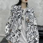 Tiger Print Shirt Black & White - One Size