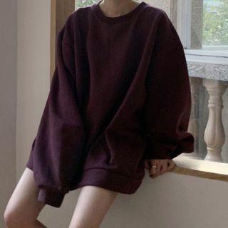 Plain Sweatshirt Purple - One Size
