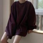 Plain Sweatshirt Purple - One Size