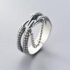 925 Sterling Silver Layered Ring Silver - One Size