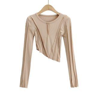 Asymmetrical Cropped T-shirt (various Designs)