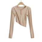 Asymmetrical Cropped T-shirt (various Designs)