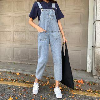 Pocket-detail Straight Leg Jumpsuit