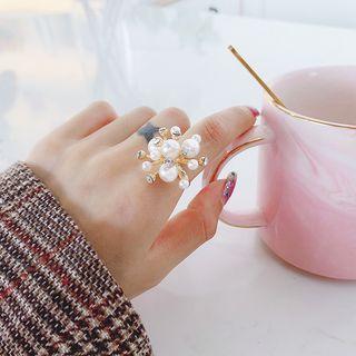 Faux-pearl Open Ring As Shown In Figure - One Size