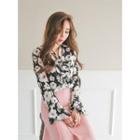 Bow-tie Floral Print Blouse