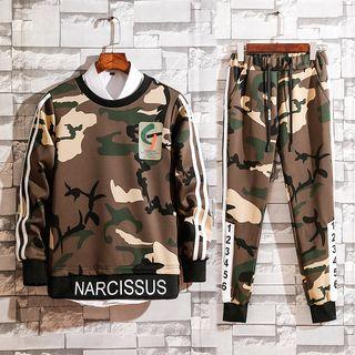 Set: Camo Sweatshirt + Sweatpants