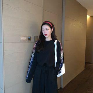 Sequined Pullover / Wide-leg Pants