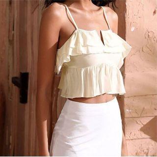 Ruffled Peplum Camisole Top