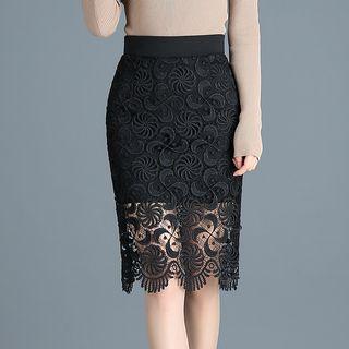 Lace Sheath Skirt