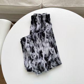 Tie-dye Pleated Wide Leg Pants