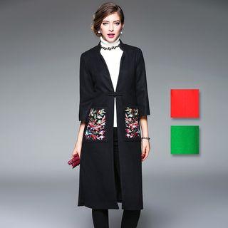 Floral Embroidered Coat