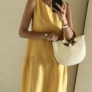 Sleeveless Zip-back A-line Maxi Dress