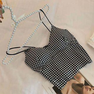Houndstooth Padded Camisole Top