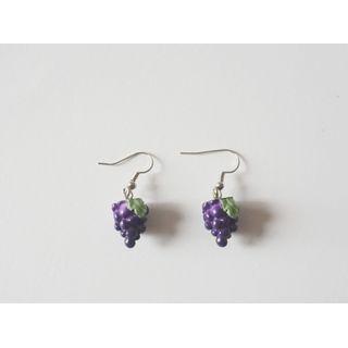 Resin Grapes Drop Earring