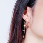 Bead Drop Earring 560 - Rose Gold - One Size