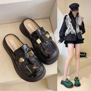 Flower Detail Platform Mules