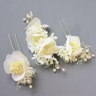 Bridal Flower Hair Pin (3pcs)