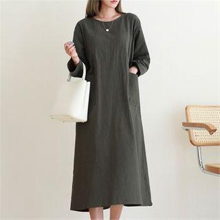 Boxy-fit Long Plain Dress