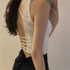 Strappy Open Back Tank Top