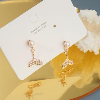 Freshwater Pearl Mermaid Tail Dangle Earring