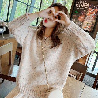 Rainbow Dot Sweater Beige - One Size