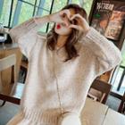 Rainbow Dot Sweater Beige - One Size