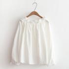 Long-sleeve Frilled Top