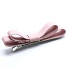 Bow Faux Leather Hair Clip
