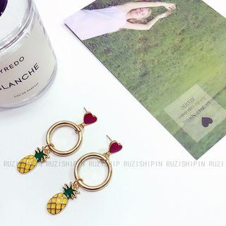 Rhinestone Hoop Earring