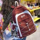 Two-tone Drawstring Nylon Backpack