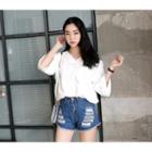 V-neck 3/4-sleeve Dress