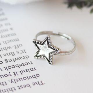 Star Open Ring 5153 - Silver - One Size