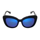 Kitten Sunglasses (black Frame, Silver Logo, Blue Revo Lens) 1 Pc