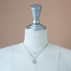 Set Of 2: Coin-pendant Necklace + Necklace