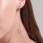 Rhinestone Dangle Earring 3770 - 1 Pair - 01 - Kc Gold - One Size