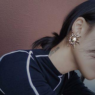 Alloy Sun Earring 1 Pair - As Shown In Figure - One Size