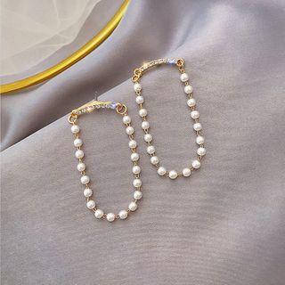 Faux Pearl Earring E2325 - Tassel - One Size