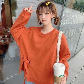 Lace-up Long-sleeve Sweatshirt