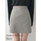 Houndstooth A-line Miniskirt
