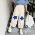 Loose-fit Flower Printed Cargo Pants
