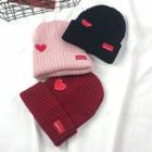 Heart-accent Knit Hat