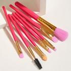 Set Of 7: Makeup Brush 7 Pcs - Pink - One Size