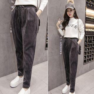 Fleece-lined Drawstring Pants