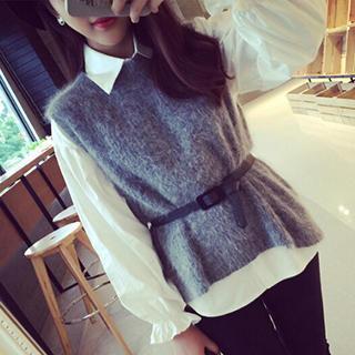 Dip Back Knit Vest
